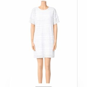 Vince textured Crochet Lined Cotton Dress 0